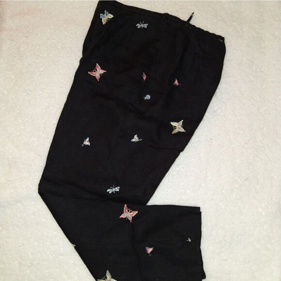 🎉🆕Talbot's Irish Linen Butterfly Ladybug Pants - Picture 2 of 4